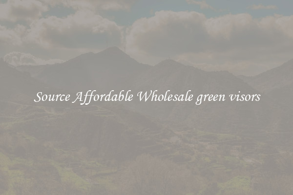 Source Affordable Wholesale green visors