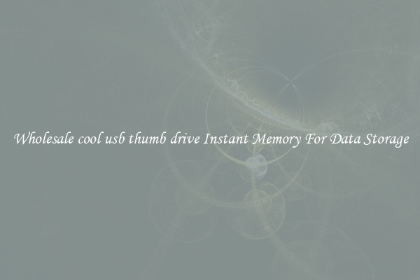 Wholesale cool usb thumb drive Instant Memory For Data Storage