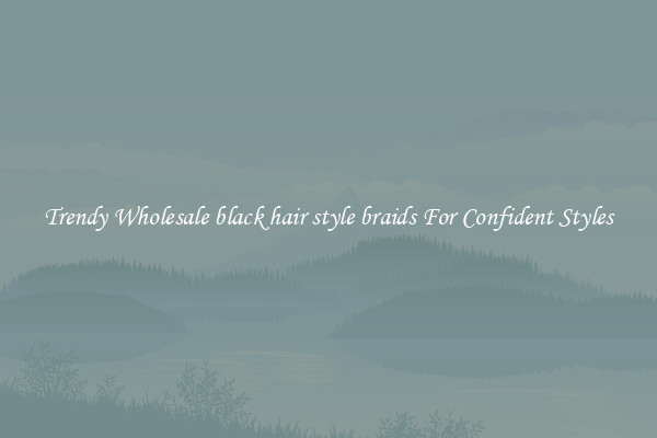 Trendy Wholesale black hair style braids For Confident Styles