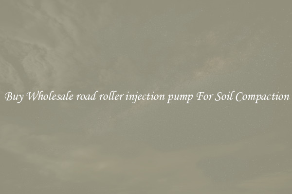 Buy Wholesale road roller injection pump For Soil Compaction