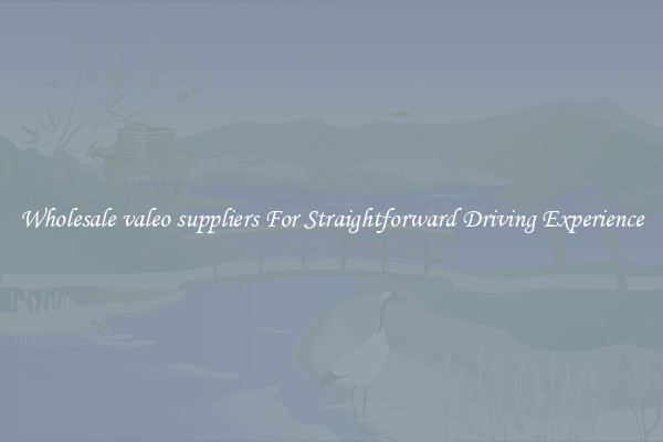 Wholesale valeo suppliers For Straightforward Driving Experience