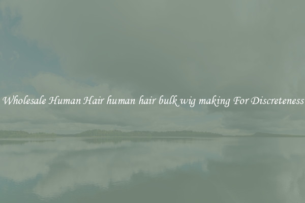 Wholesale Human Hair human hair bulk wig making For Discreteness