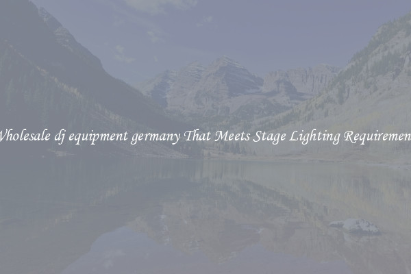 Wholesale dj equipment germany That Meets Stage Lighting Requirements