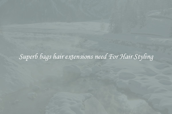 Superb bags hair extensions need For Hair Styling