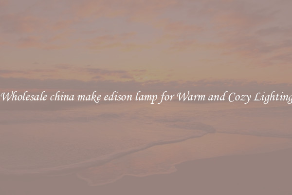 Wholesale china make edison lamp for Warm and Cozy Lighting