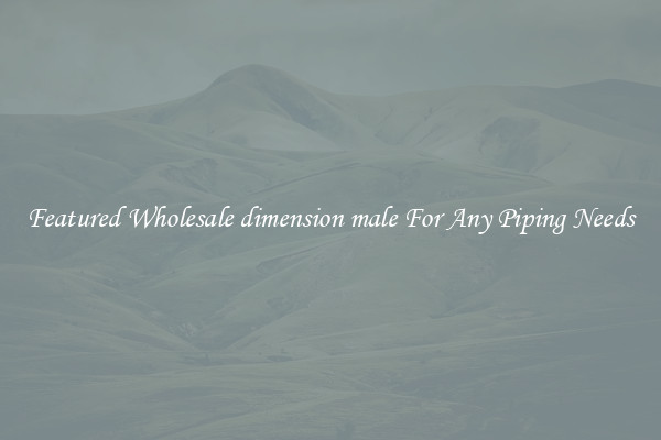 Featured Wholesale dimension male For Any Piping Needs