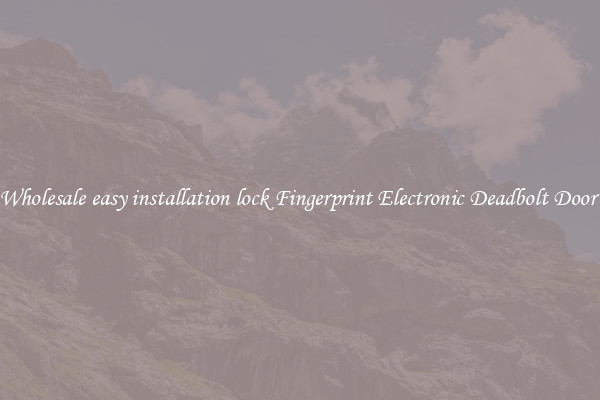 Wholesale easy installation lock Fingerprint Electronic Deadbolt Door 