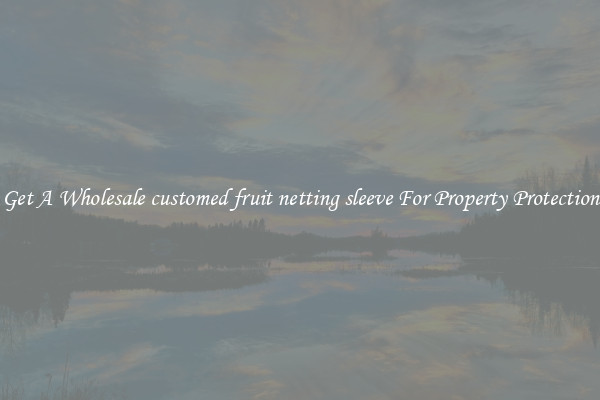 Get A Wholesale customed fruit netting sleeve For Property Protection