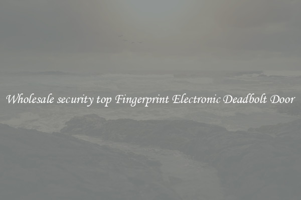 Wholesale security top Fingerprint Electronic Deadbolt Door 